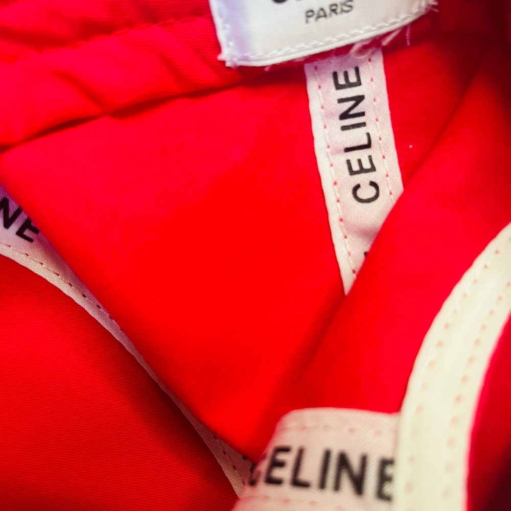 Celine Red Cap with White Logo - Picture 3 of 6